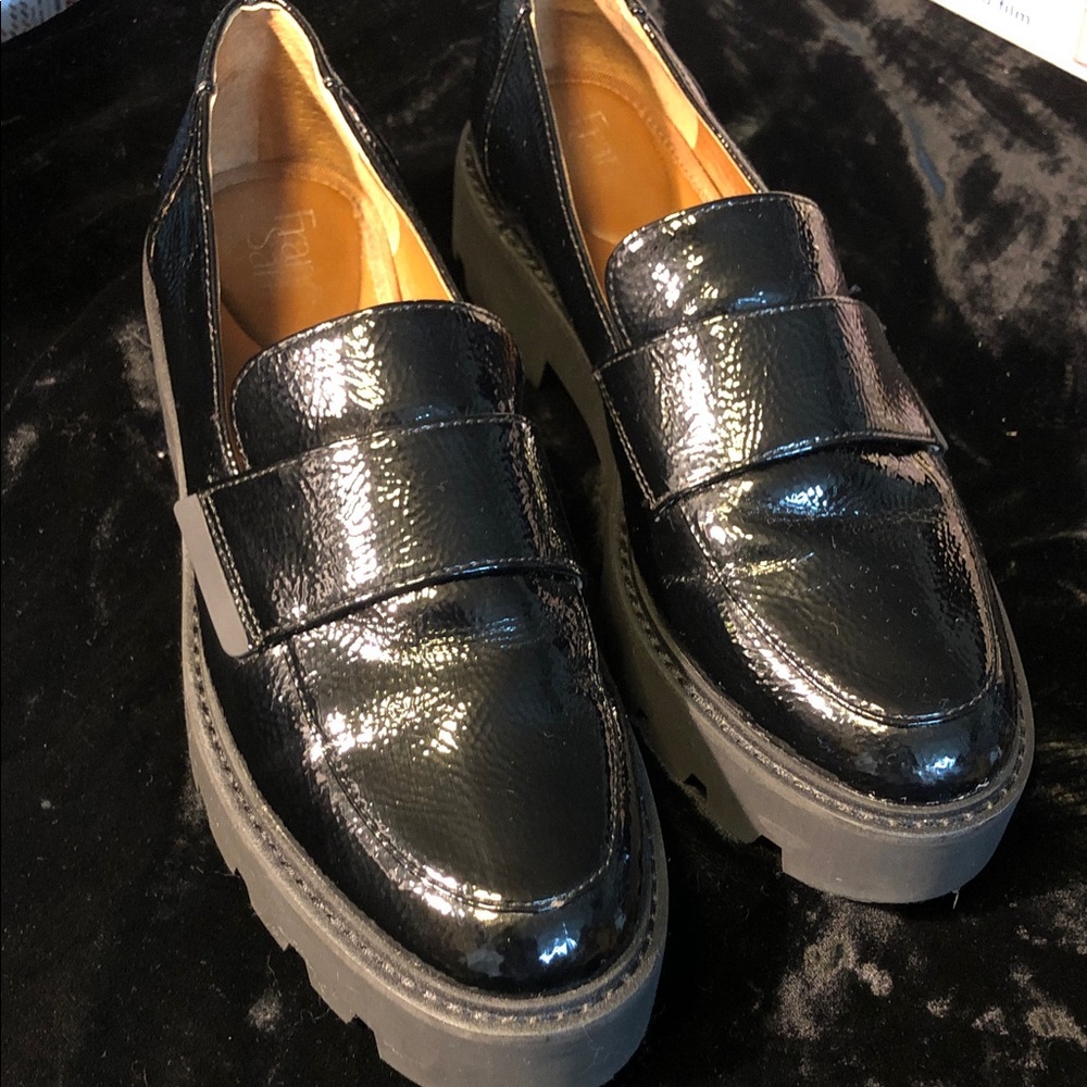 Franco Sarto Brandy Womens chunk loafers patent Blk 8